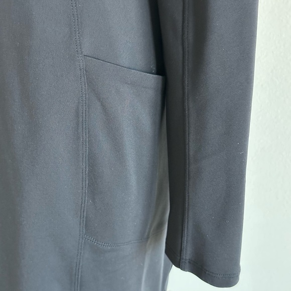 Athleta Delancey Black Half Zip Long Sleeve Mock Neck Dress with Pockets-SP - Picture 6 of 13